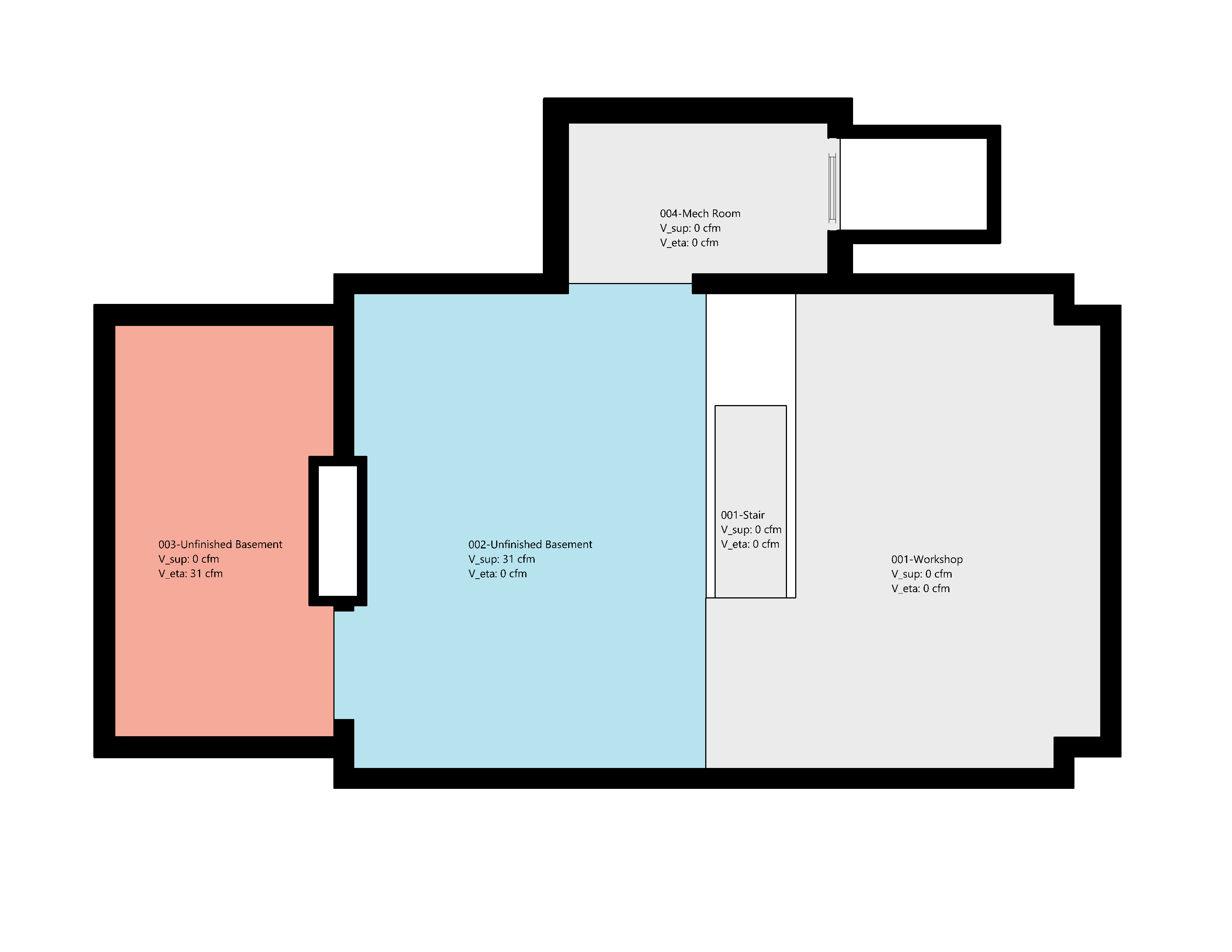 Ventilation Floor Plan - Basement